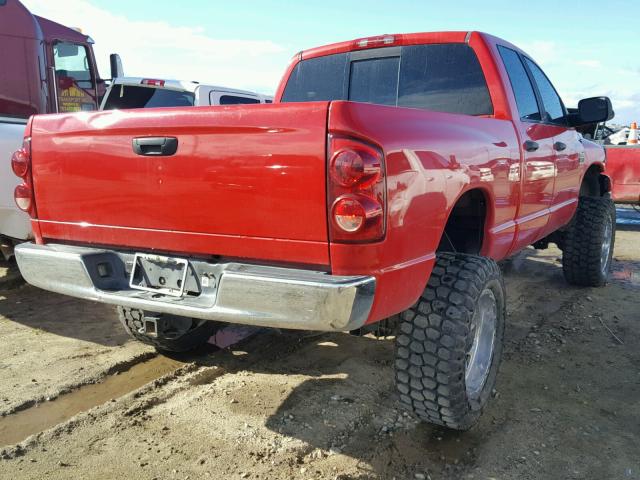 1D7KS28CX7J517782 - 2007 DODGE RAM 2500 S RED photo 4