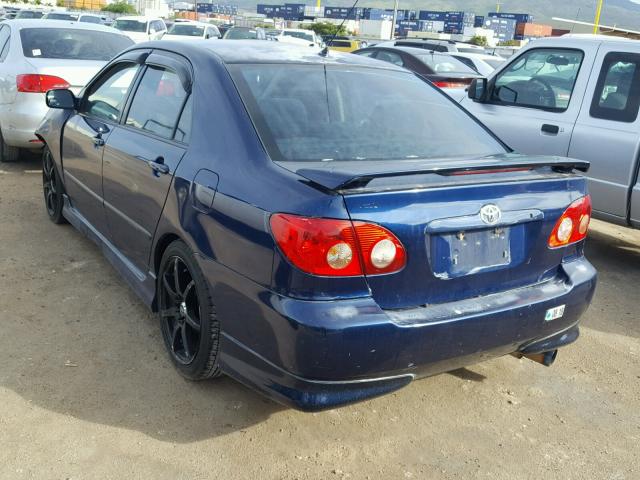 1NXBR30E08Z948412 - 2008 TOYOTA COROLLA CE BLUE photo 3