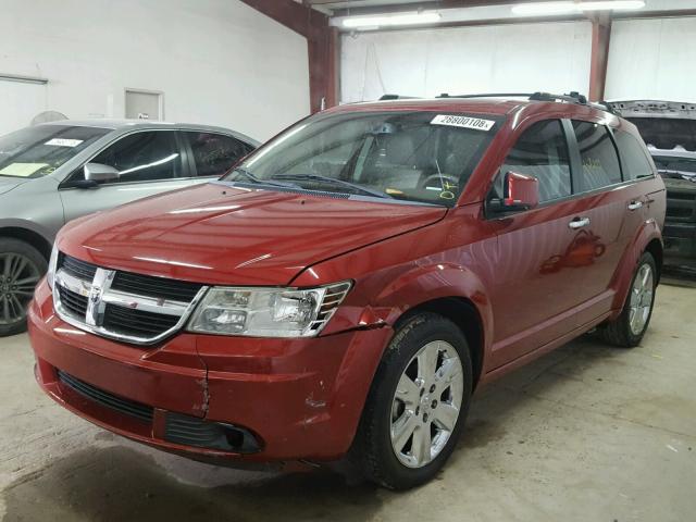 3D4GG67V99T218956 - 2009 DODGE JOURNEY R/ MAROON photo 2