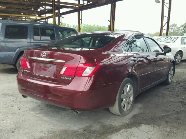 JTHBJ46G582215888 - 2008 LEXUS ES 350 RED photo 4