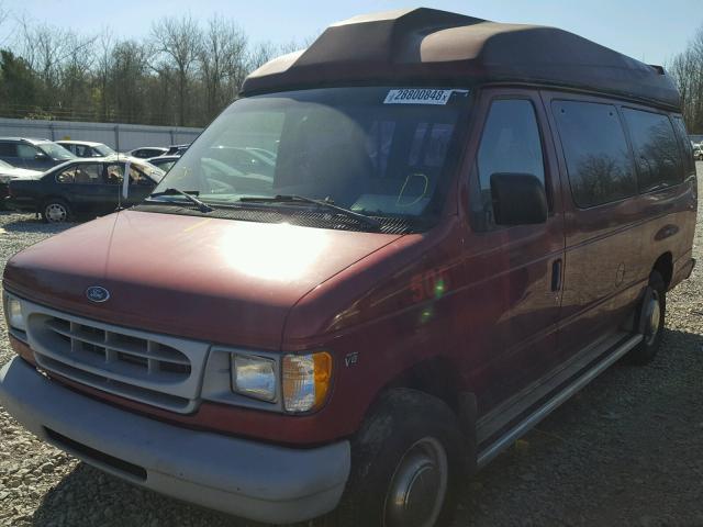 1FBSS31LXWHA64560 - 1998 FORD ECONOLINE BURGUNDY photo 2