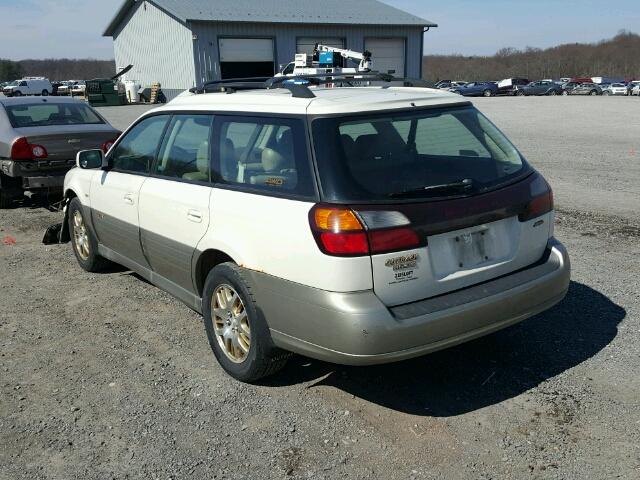 4S3BH896717644272 - 2001 SUBARU LEGACY OUT WHITE photo 3