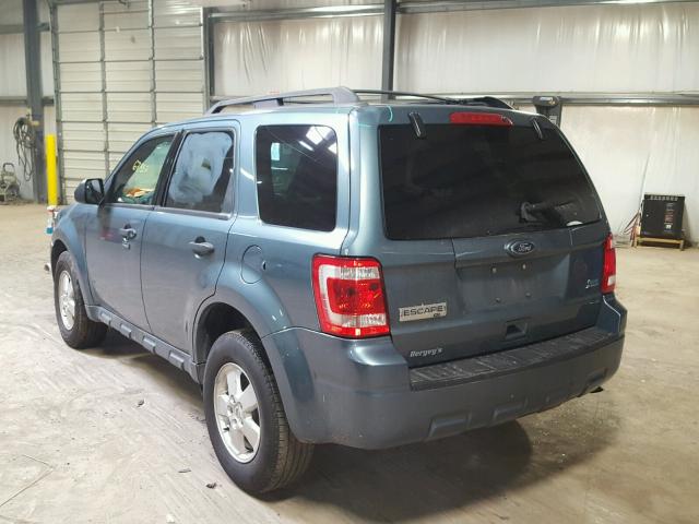 1FMCU0DG3BKA47051 - 2011 FORD ESCAPE XLT BLUE photo 3