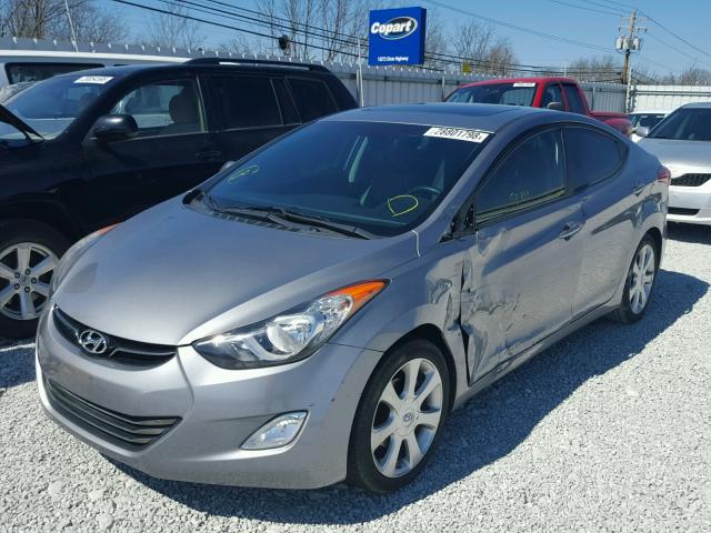 KMHDH4AE4CU461951 - 2012 HYUNDAI ELANTRA GL SILVER photo 2