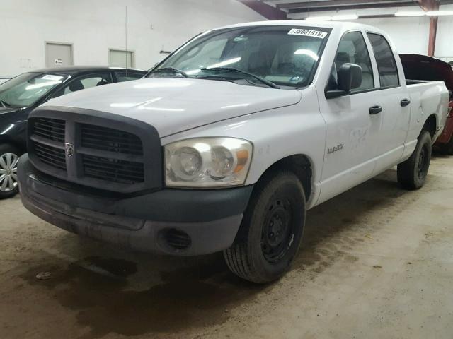 1D7HA18N28S511740 - 2008 DODGE RAM 1500 S WHITE photo 2