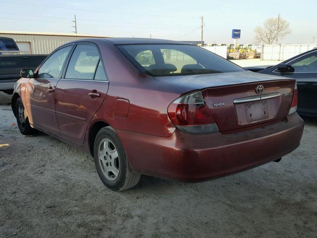 4T1BE32K65U388504 - 2005 TOYOTA CAMRY LE RED photo 3
