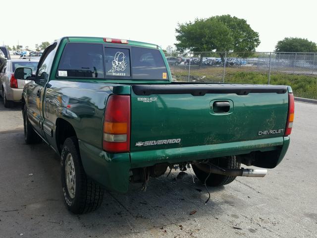 1GCEC14V3XZ122771 - 1999 CHEVROLET SILVERADO GREEN photo 3