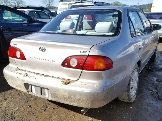 1NXBR12E01Z479443 - 2001 TOYOTA COROLLA CE TAN photo 4