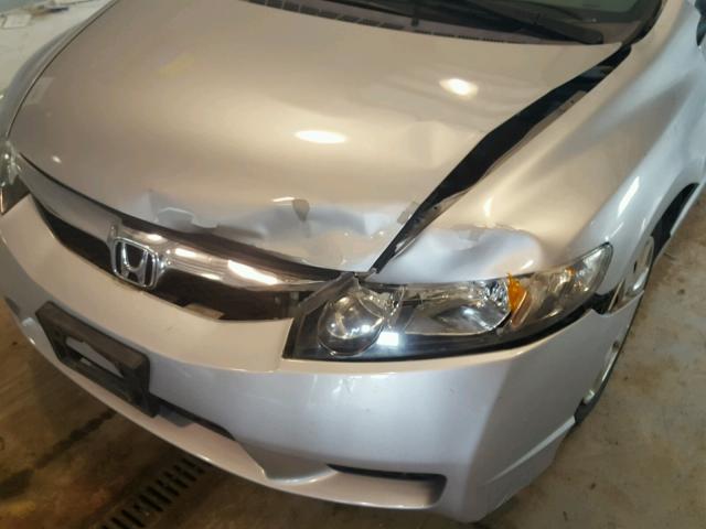 2HGFA16519H529791 - 2009 HONDA CIVIC LX SILVER photo 9