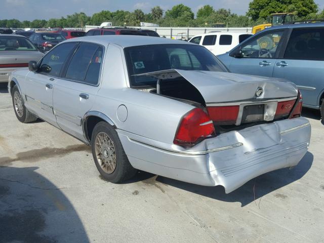 2MEFM74WX2X641536 - 2002 MERCURY GRAND MARQ SILVER photo 3