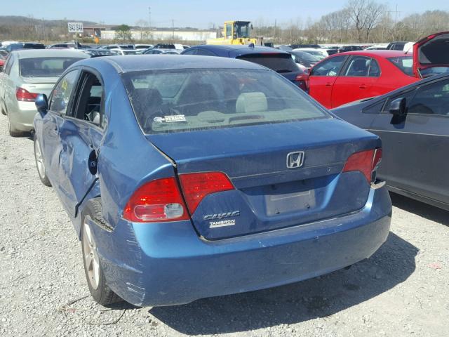 1HGFA16807L037022 - 2007 HONDA CIVIC EX BLUE photo 3