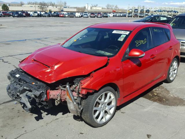 JM1BL1K36B1468664 - 2011 MAZDA SPEED 3 RED photo 2