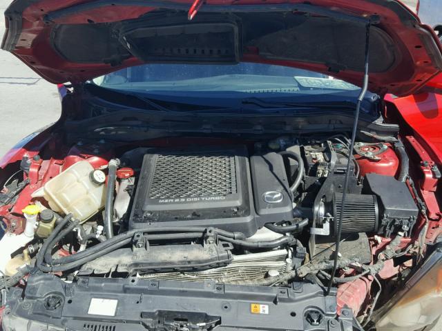JM1BL1K36B1468664 - 2011 MAZDA SPEED 3 RED photo 7