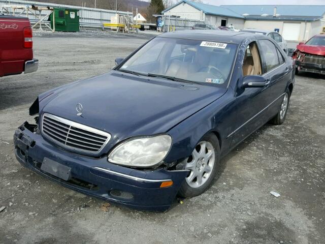 WDBNG75J92A309781 - 2002 MERCEDES-BENZ S 500 BLUE photo 2