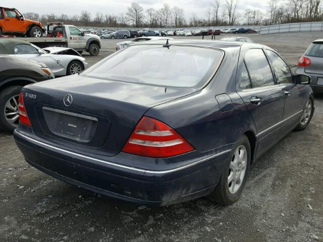 WDBNG75J92A309781 - 2002 MERCEDES-BENZ S 500 BLUE photo 4