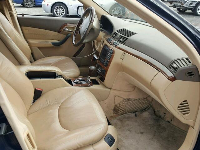 WDBNG75J92A309781 - 2002 MERCEDES-BENZ S 500 BLUE photo 5