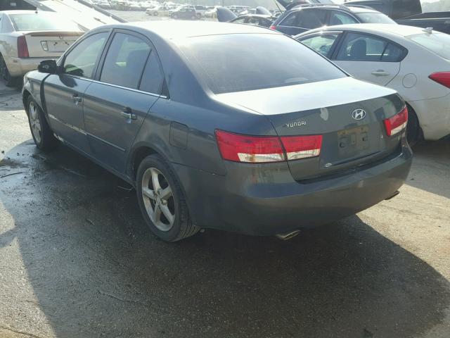 5NPEU46F27H185338 - 2007 HYUNDAI SONATA SE GRAY photo 3