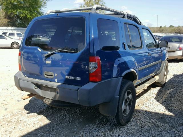 5N1ED28T93C659794 - 2003 NISSAN XTERRA XE BLUE photo 4