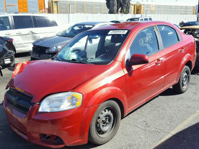 KL1TD5DE1AB120147 - 2010 CHEVROLET AVEO LS 红色 照片 2