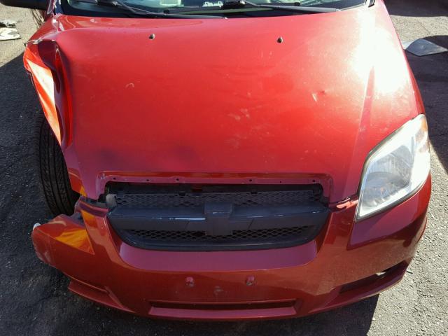 KL1TD5DE1AB120147 - 2010 CHEVROLET AVEO LS 红色 照片 7