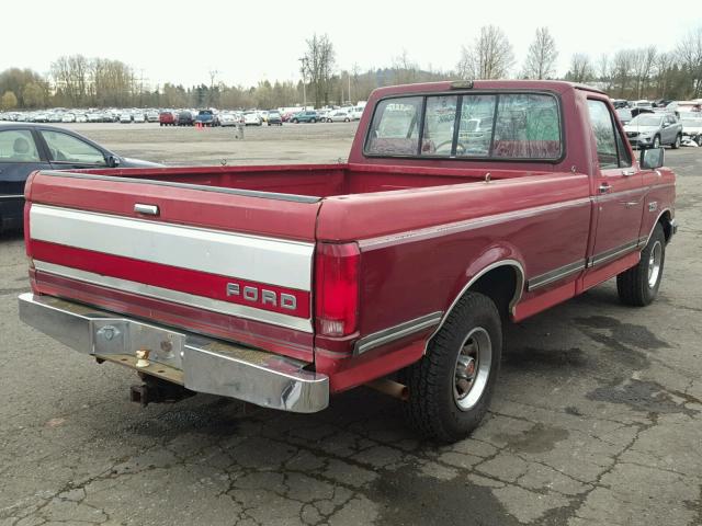 1FTDF15N7LLA86288 - 1990 FORD F150 RED photo 4