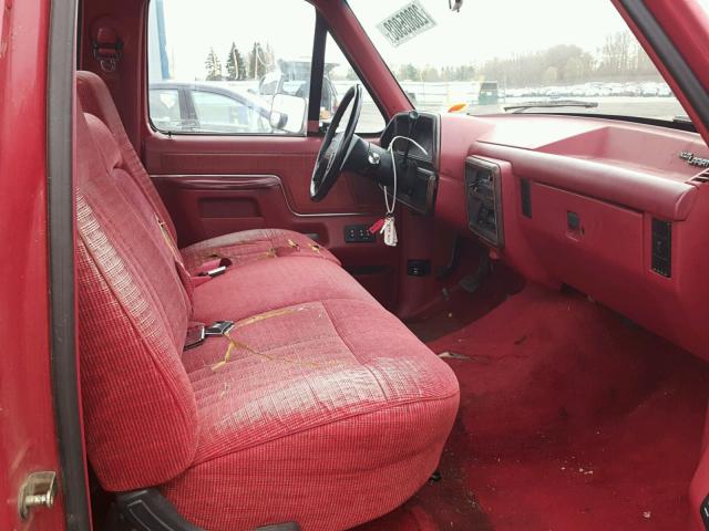 1FTDF15N7LLA86288 - 1990 FORD F150 RED photo 5