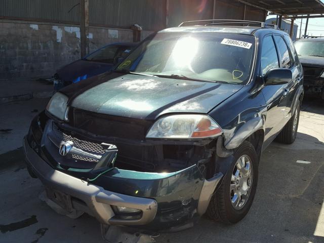 2HNYD18201H540796 - 2001 ACURA MDX GREEN photo 2