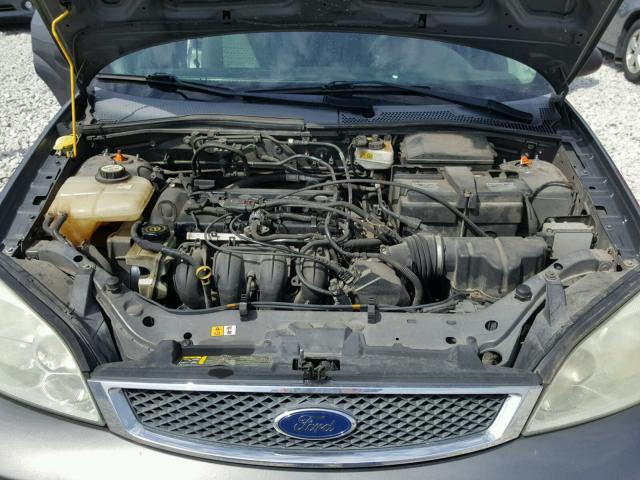 1FAHP34N07W198338 - 2007 FORD FOCUS ZX4 GRAY photo 7