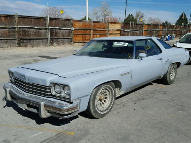 4P57J5Y105890 - 1975 BUICK LESABRE GRAY photo 2