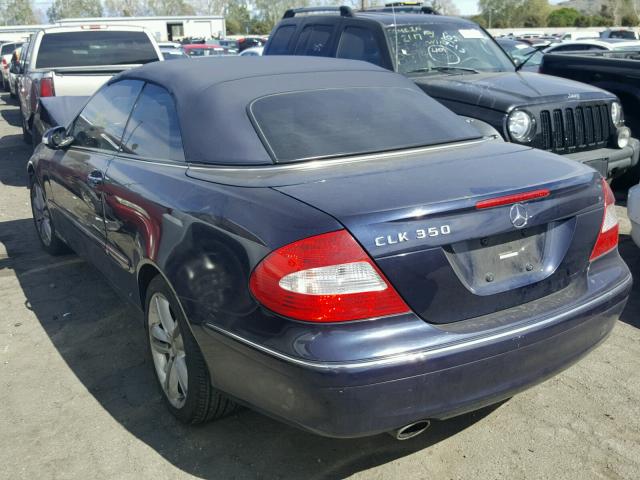 WDBTK56F18T099288 - 2008 MERCEDES-BENZ CLK 350 BLUE photo 3