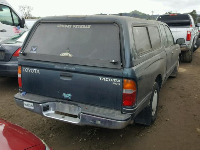 4TAVL52N3WZ020472 - 1998 TOYOTA TACOMA XTR GREEN photo 4