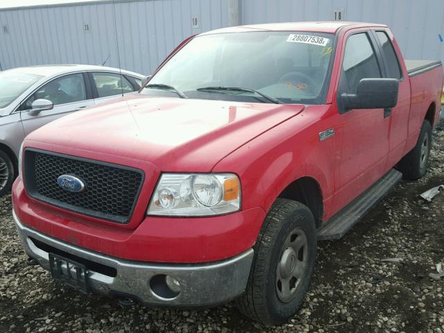 1FTPX14506NA09153 - 2006 FORD F150 RED photo 2