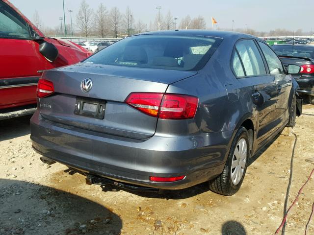 3VW1K7AJ4FM319631 - 2015 VOLKSWAGEN JETTA BASE 灰色 照片 4