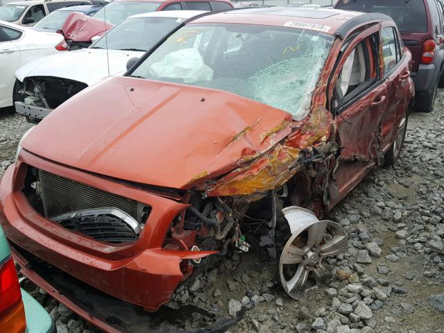 1B3CB4HA4AD545352 - 2010 DODGE CALIBER SX ORANGE photo 2