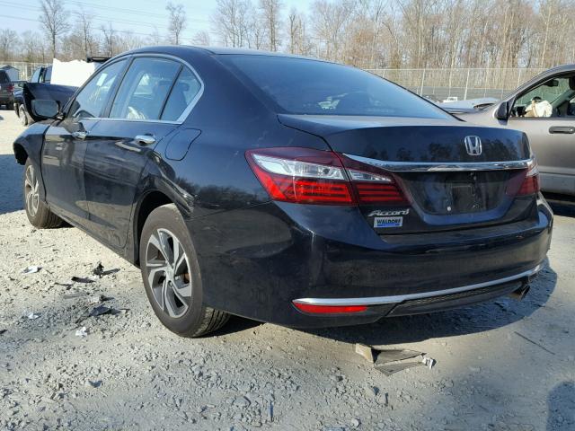 1HGCR2F37GA107374 - 2016 HONDA ACCORD LX BLACK photo 3