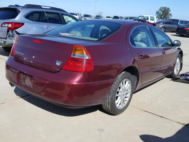 2C3HE66G41H698531 - 2001 CHRYSLER 300M BURGUNDY photo 4