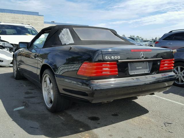 WDBFA76F3TF132942 - 1996 MERCEDES-BENZ SL 600 BLACK photo 3