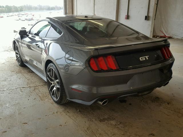 1FA6P8CF9F5373754 - 2015 FORD MUSTANG GT GRAY photo 3