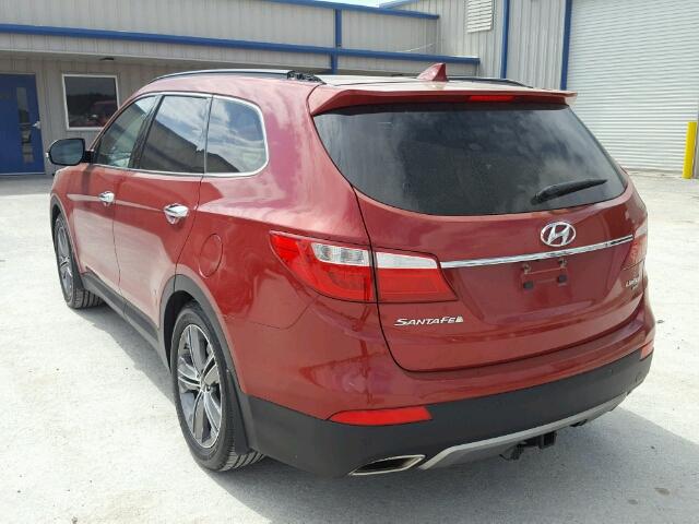 KM8SR4HF7EU081461 - 2014 HYUNDAI SANTA FE L RED photo 3