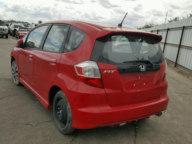 JHMGE8G50DC039318 - 2013 HONDA FIT SPORT RED photo 3