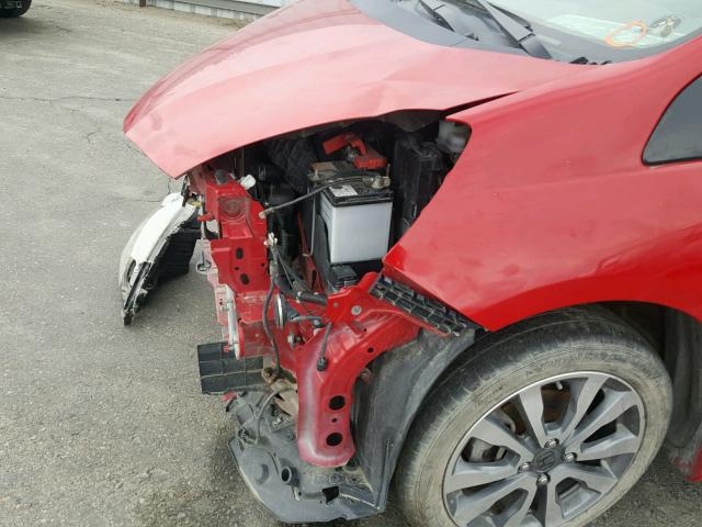 JHMGE8G50DC039318 - 2013 HONDA FIT SPORT RED photo 9