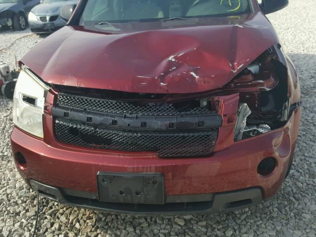 2CNDL13F076048304 - 2007 CHEVROLET EQUINOX LS MAROON photo 9