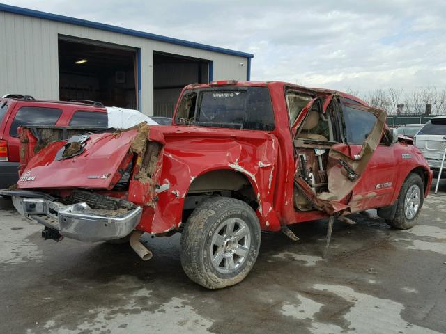 1N6BA0ED9CN331049 - 2012 NISSAN TITAN S RED photo 4