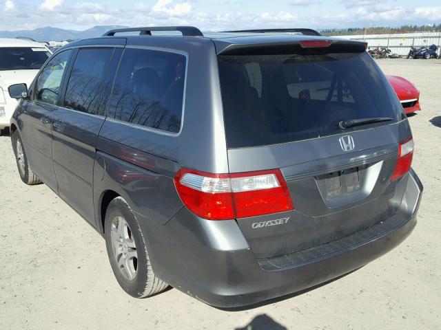 5FNRL38607B427084 - 2007 HONDA ODYSSEY EX GRAY photo 3