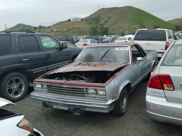 3GCCW80H3FS921470 - 1985 CHEVROLET EL CAMINO BLUE photo 2