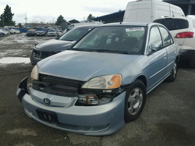 JHMES95613S032352 - 2003 HONDA CIVIC HYBR BLUE photo 2