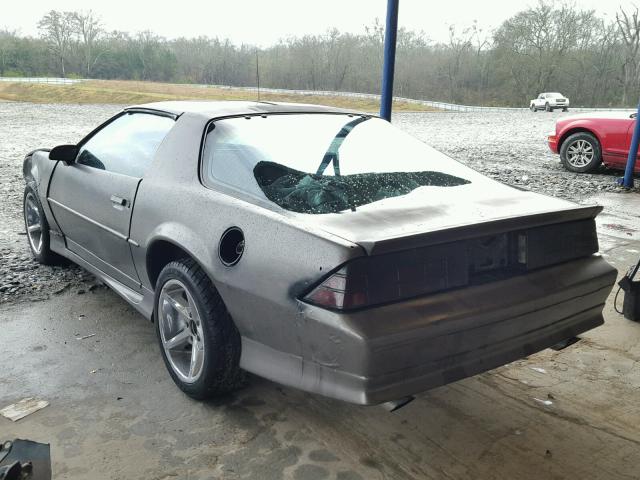 1G1FP23E1ML148499 - 1991 CHEVROLET CAMARO RS GRAY photo 3