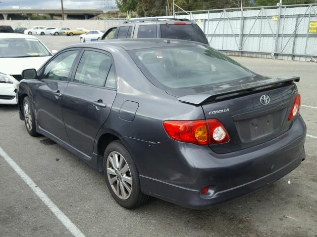 1NXBU40E79Z149913 - 2009 TOYOTA COROLLA BA GRAY photo 3