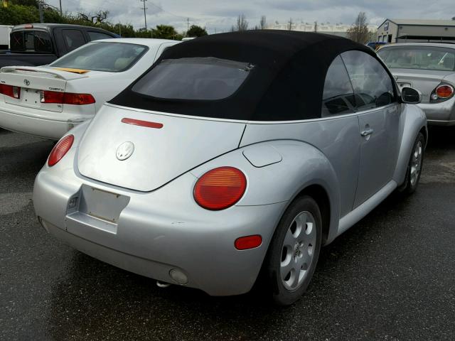 3VWCK21Y73M310488 - 2003 VOLKSWAGEN NEW BEETLE SILVER photo 4