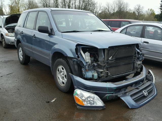 2HKYF18125H571925 - 2005 HONDA PILOT LX BLUE photo 1